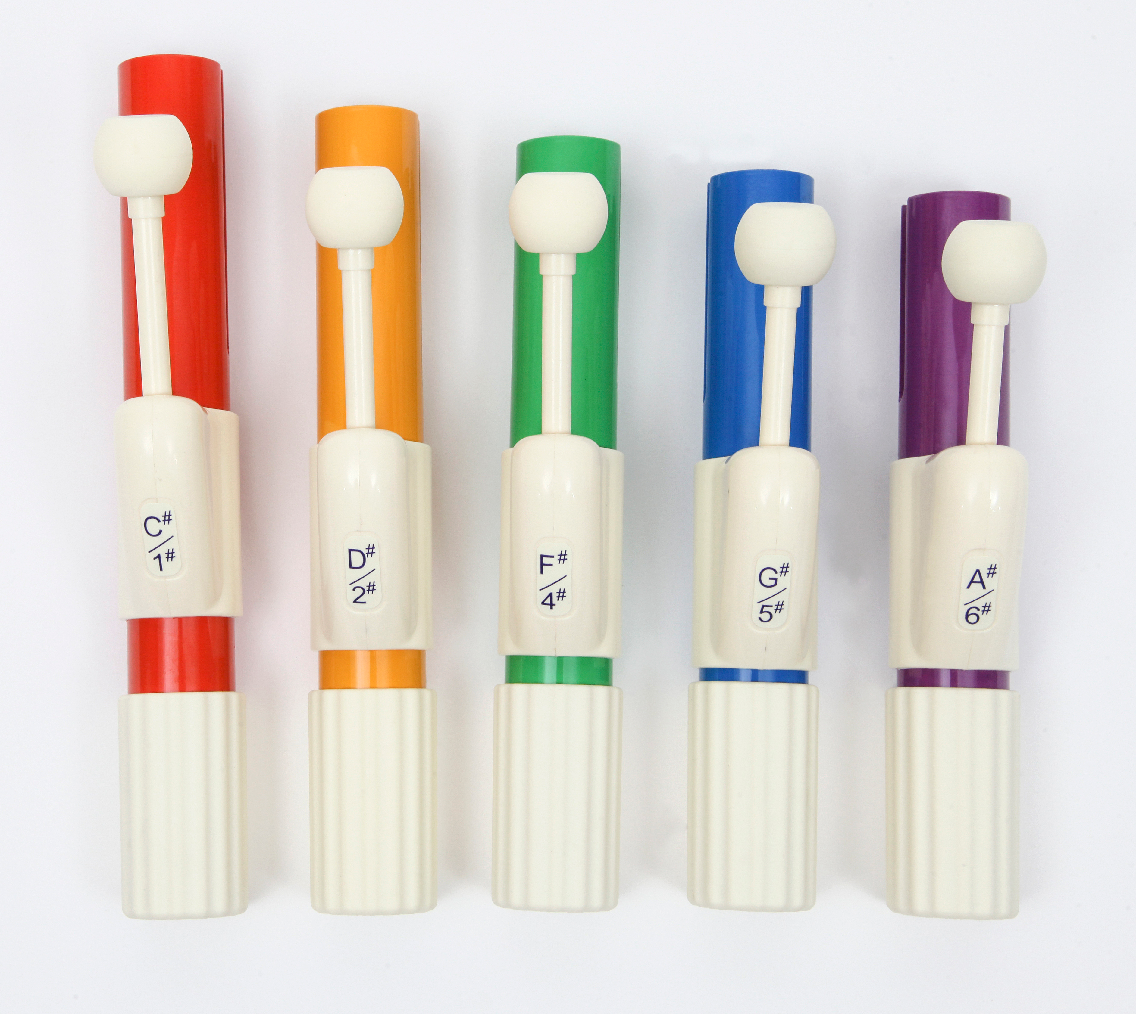 CHROMA-NOTES® 5-Note Chromatic Add-On Student Hand Chimes Set